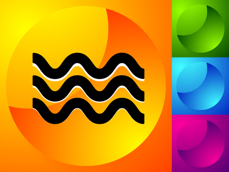 Waves icon. Icon for waving water. Ocean, sea, pool iconのイラスト素材