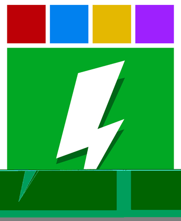 Icon with spark, lighting bolt symbol for electrical themesのイラスト素材