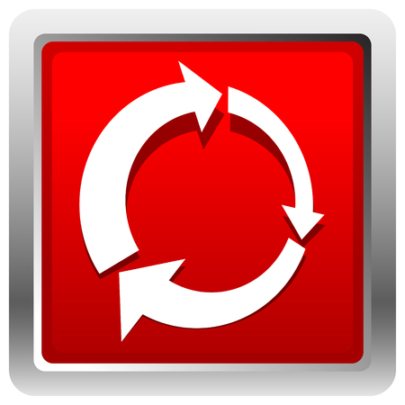 Icon with circular arrow - Revise, centrifuge, synchronize conceptsのイラスト素材