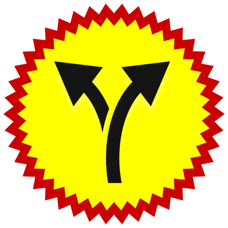 Icon with 2 way arrow. Branch, diversion iconのイラスト素材