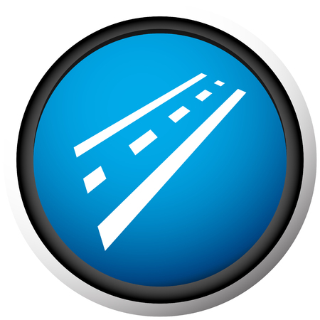 2-lane road icon for driving, traffic, transport or such themesのイラスト素材
