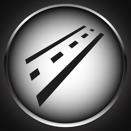 2-lane road icon for driving, traffic, transport or such themesのイラスト素材