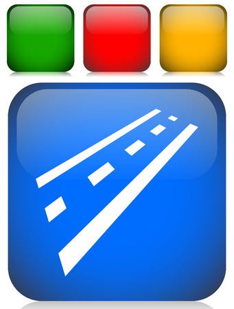 2-lane road icon for driving, traffic, transport or such themesのイラスト素材