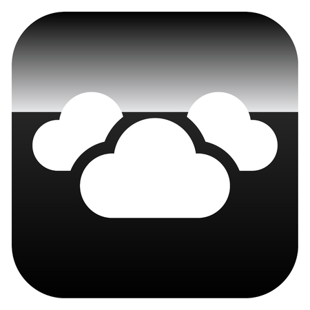 Icon with 3 clouds for vapor, weather, moisture themesのイラスト素材