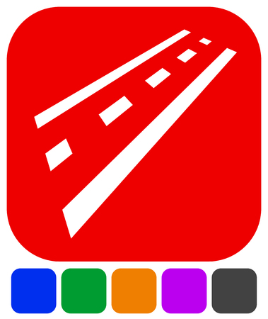 2-lane road icon for driving, traffic, transport or such themesのイラスト素材