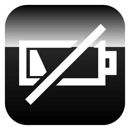 Icon with low battery symbol, Battery level indicatorのイラスト素材