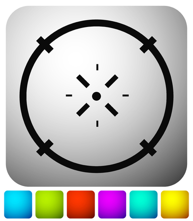 Cross-hair icon. Precision, accuracy, efficency concept iconのイラスト素材