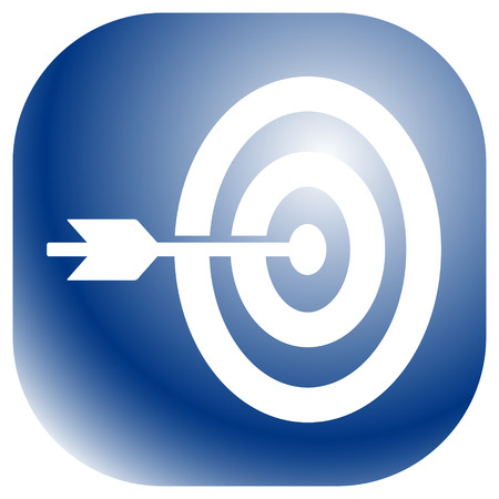 Arrow hitting target at center icon, Precision, accuracy iconのイラスト素材