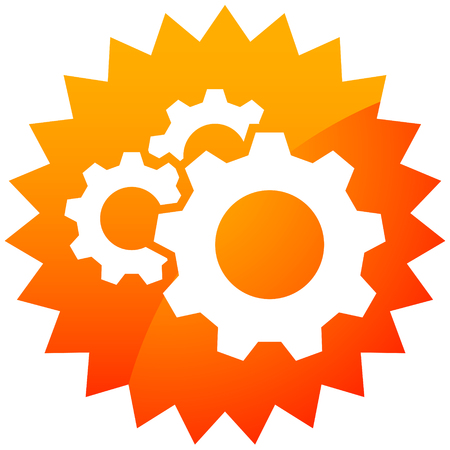 Gear, cogwheel icon. Repair, maintance, mechanics concept iconのイラスト素材