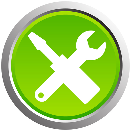 Crossed screwdriver, wrench icon. Repair, maintance, assembly concept iconのイラスト素材