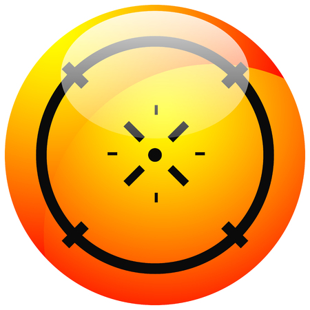 Cross-hair icon. Precision, accuracy, efficency concept iconのイラスト素材