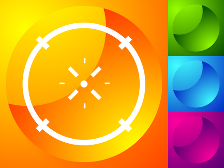 Cross-hair icon. Precision, accuracy, efficency concept iconのイラスト素材