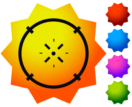 Cross-hair icon. Precision, accuracy, efficency concept iconのイラスト素材
