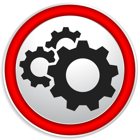 Gear, cogwheel icon. Repair, maintance, mechanics concept iconのイラスト素材