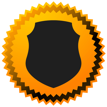 Icon with classic shield shape. Protection, security, certificate, warranty concept iconのイラスト素材
