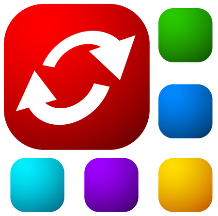 Swap, flip icon. Circular, oval arrows iconのイラスト素材