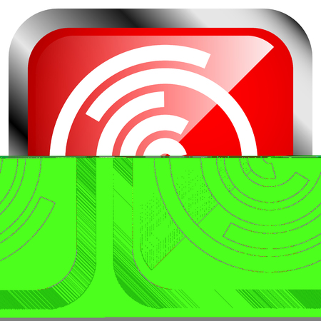 Concentric random circles icon. Ripple effect, cyclical radial lines iconのイラスト素材