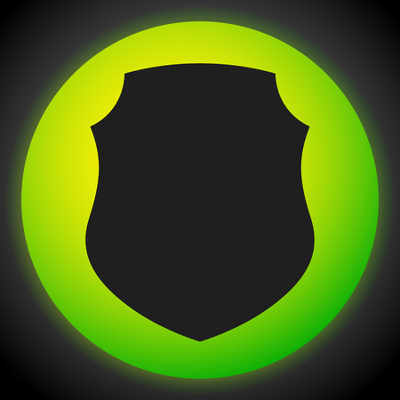 Icon with classic shield shape. Protection, security, certificate, warranty concept iconのイラスト素材