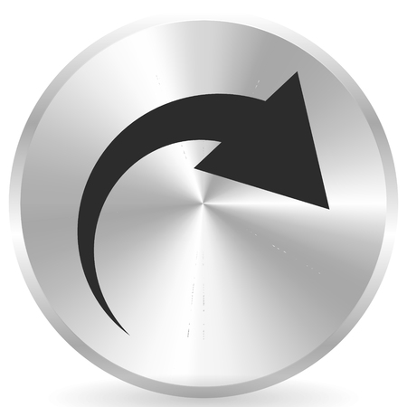 Icon with curved arrow. Fold, twist, rotate concept iconのイラスト素材