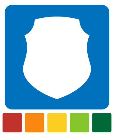 Icon with classic shield shape. Protection, security, certificate, warranty concept iconのイラスト素材