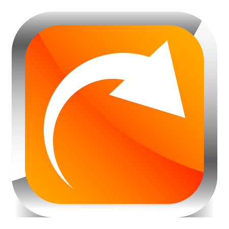 Icon with curved arrow. Fold, twist, rotate concept iconのイラスト素材
