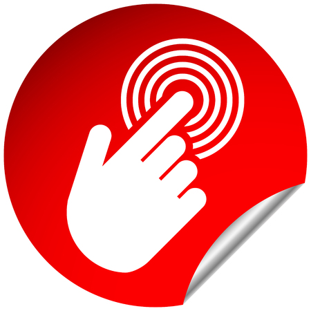 Tapping touchscreen on interface, mobile phone, iconのイラスト素材