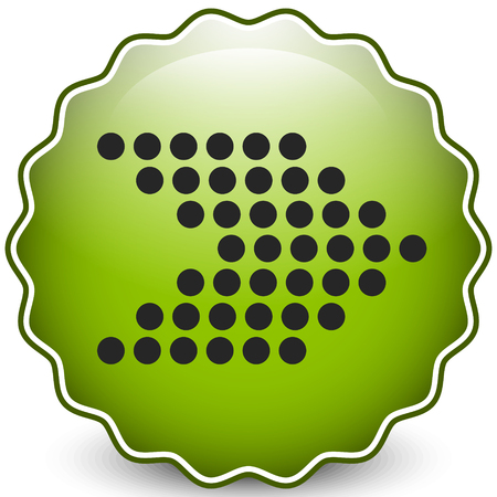 Icon, button with dotted arrow symbol. Right arrowのイラスト素材