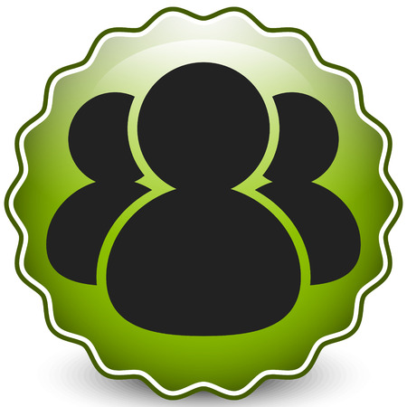 Icon with figures symbol. Character, avatar iconのイラスト素材