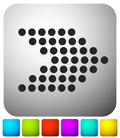 Icon, button with dotted arrow symbol. Right arrowのイラスト素材