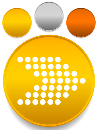 Icon, button with dotted arrow symbol. Right arrowのイラスト素材