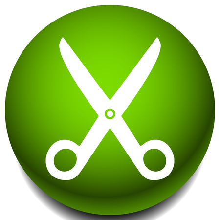Icon with scissors symbol. Barber, hairdresser concept iconのイラスト素材