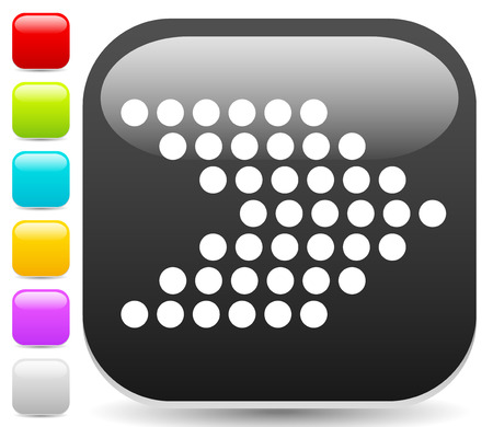 Icon, button with dotted arrow symbol. Right arrowのイラスト素材
