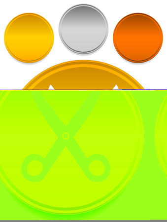 Icon with scissors symbol. Barber, hairdresser concept iconのイラスト素材