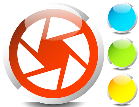 Camera lens icon. Photography, diaphragm concept iconのイラスト素材