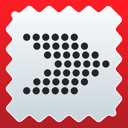 Icon, button with dotted arrow symbol. Right arrowのイラスト素材