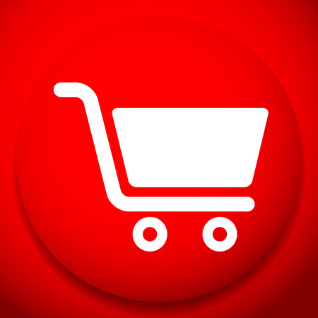 Icon with shopping cart symbol. Ecommerce, online store checkout iconのイラスト素材