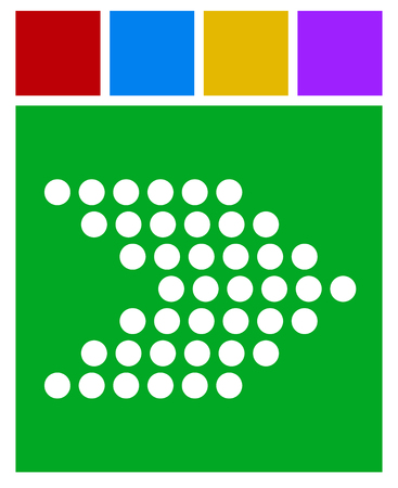 Icon, button with dotted arrow symbol. Right arrowのイラスト素材