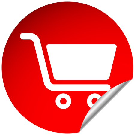 Icon with shopping cart symbol. Ecommerce, online store checkout iconのイラスト素材