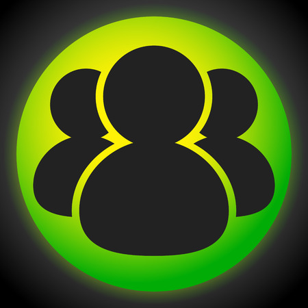 Icon with figures symbol. Character, avatar iconのイラスト素材