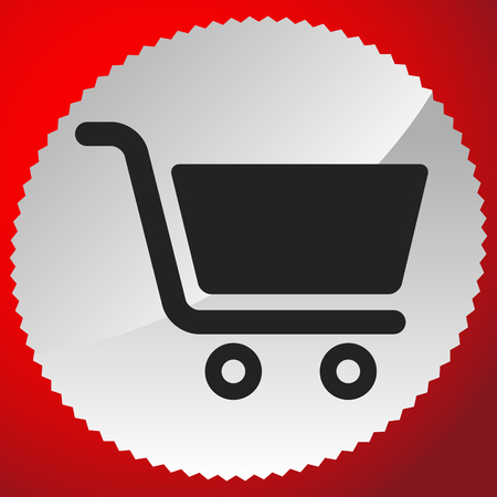 Icon with shopping cart symbol. Ecommerce, online store checkout iconのイラスト素材