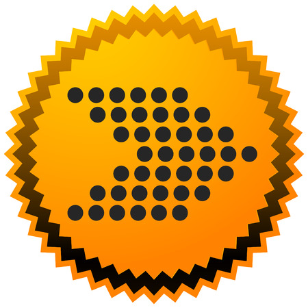 Icon, button with dotted arrow symbol. Right arrowのイラスト素材