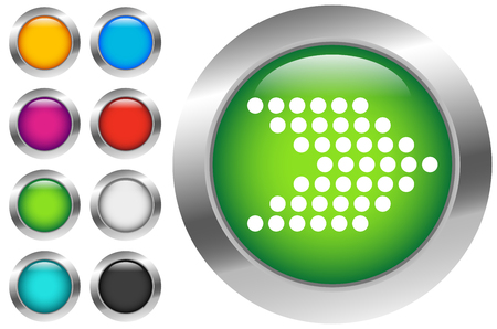 Icon, button with dotted arrow symbol. Right arrowのイラスト素材