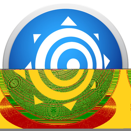 Icon with sun symbol. Solar energy, summer, sun iconのイラスト素材