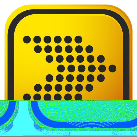 Icon, button with dotted arrow symbol. Right arrowのイラスト素材