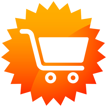 Icon with shopping cart symbol. Ecommerce, online store checkout iconのイラスト素材