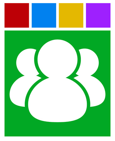 Icon with figures symbol. Character, avatar iconのイラスト素材