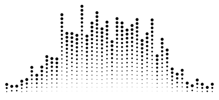 Abstract equalizer element with dotted lines of the channelsのイラスト素材