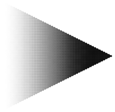 Halftone arrow with fading gradient. Half-tone arrow shapeのイラスト素材