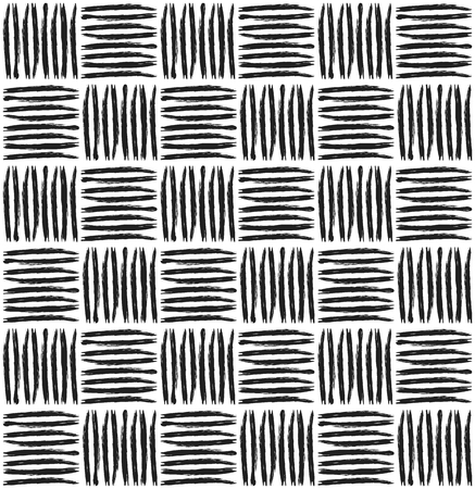 Seamlessly repeatable pattern with squares of grungy, sketchy linesのイラスト素材