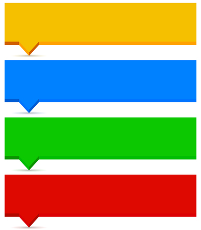 Rectangle speech bubble bannersのイラスト素材